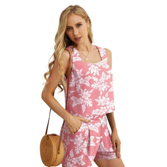 2 Pc Floral Shorts Set - Picture 1 of 4